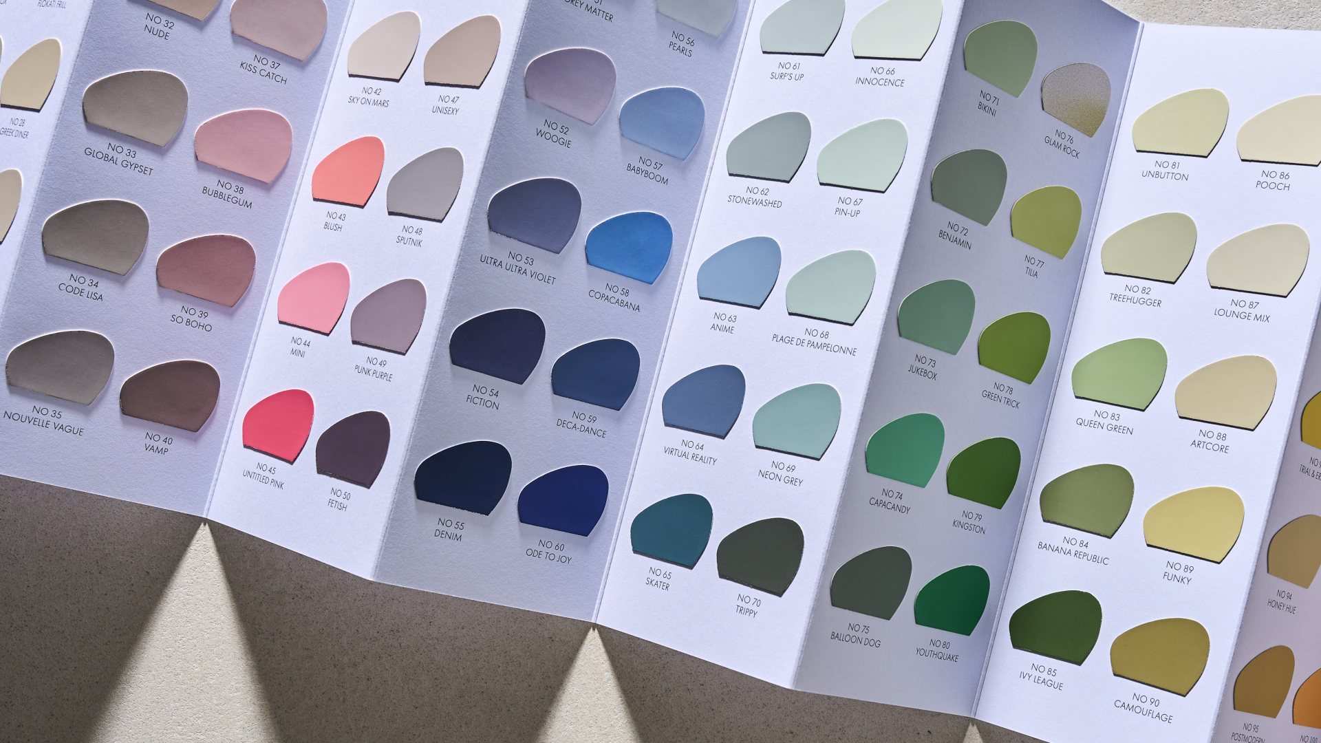 Cartella colori con chip colore precisi