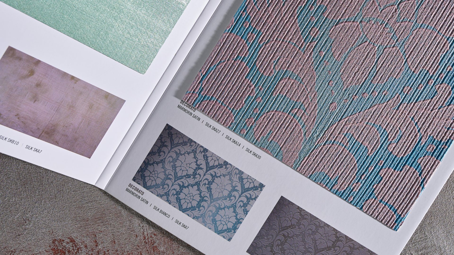 Hand-applied decorative finish samples